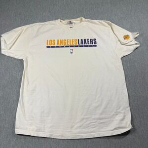 Nike T-Shirt Mens XL White Vintage 90s Los Angeles Lakers Basketball NBA